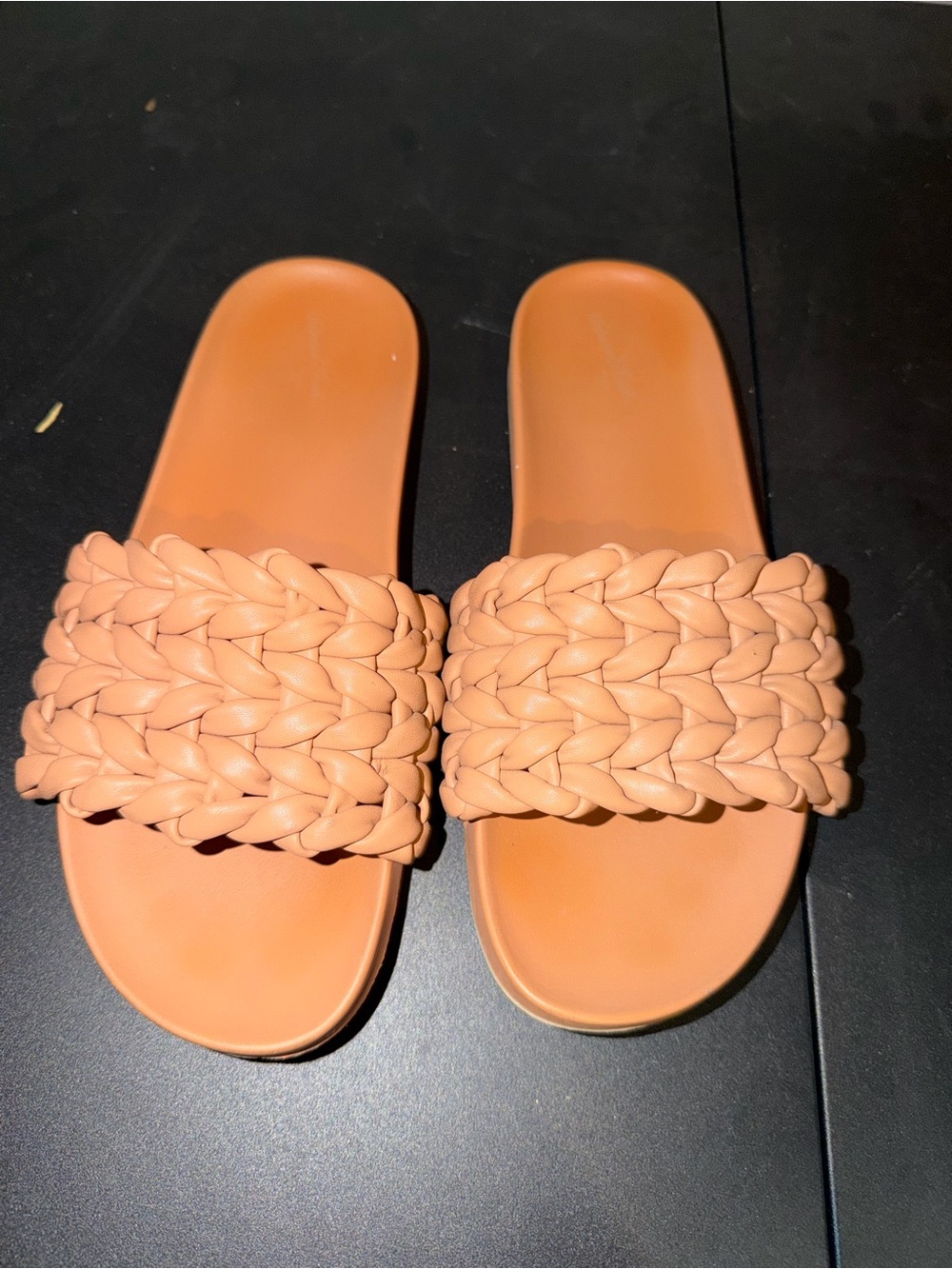 a new day Braided Slide Sandals in Peach
